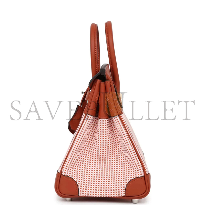 H**me5 master birkin 25 swift and canvas brique palladium hardware (25*18*13cm)